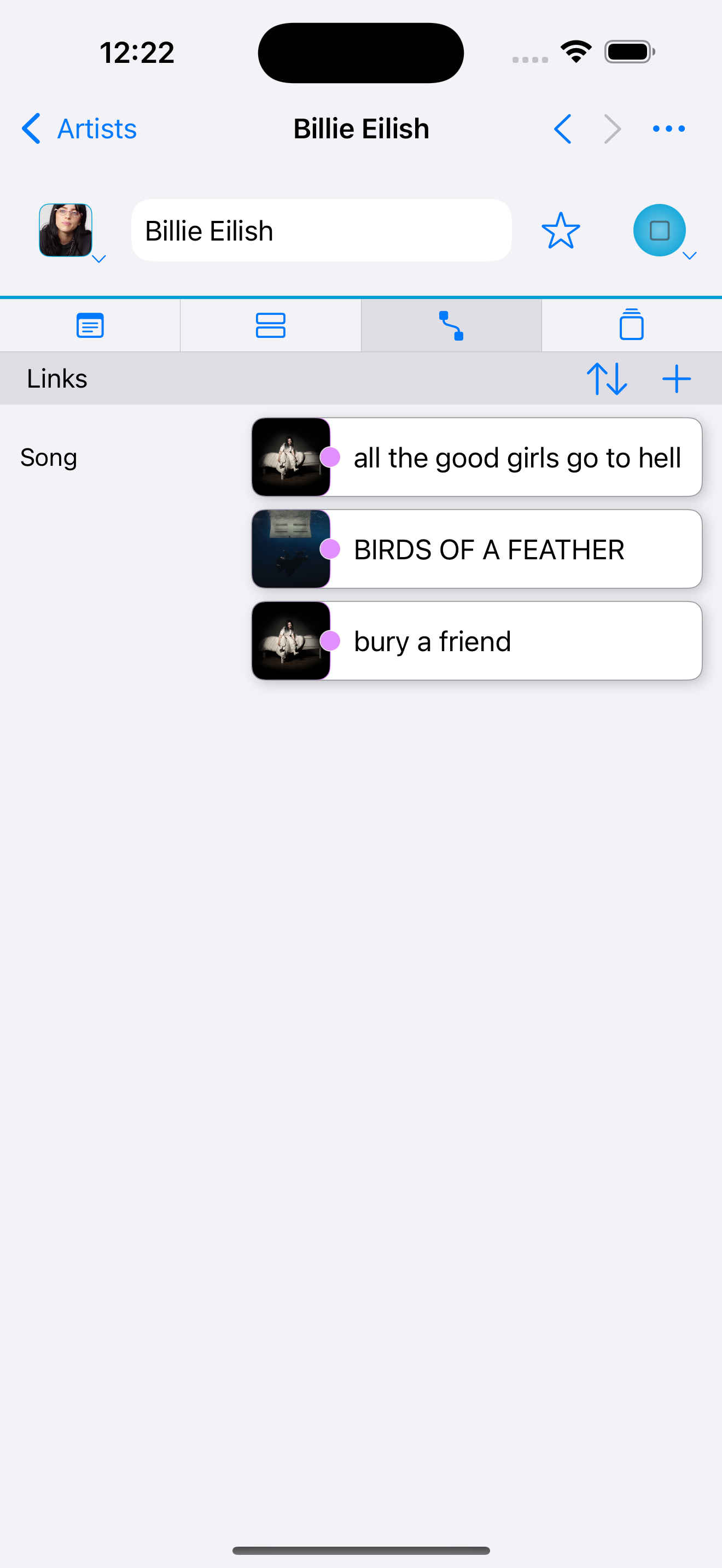 type info fields